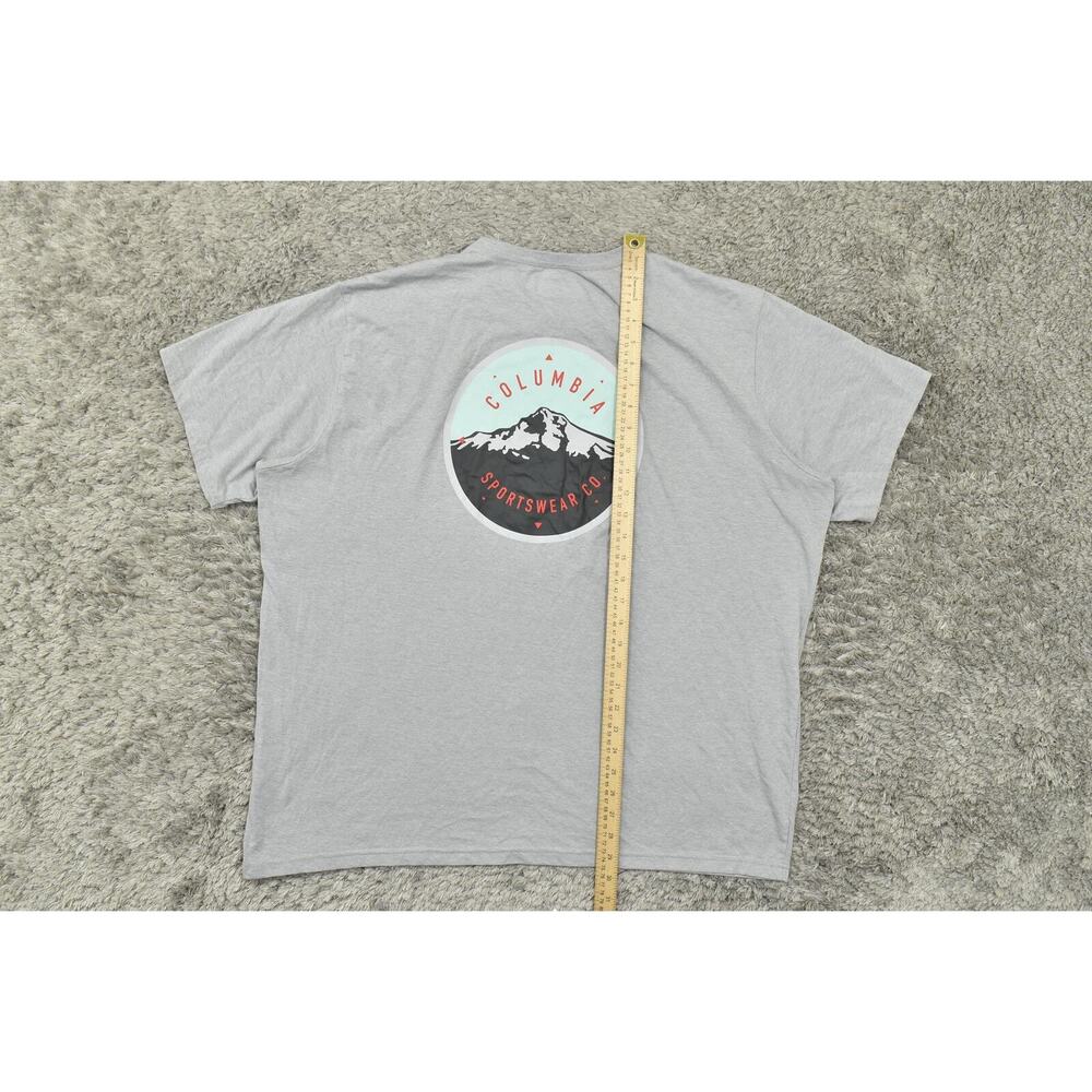 Columbia Men's XXL Gray Cotton T-Shirt Crew Neck Short Sleeve Solid - Picture 5 of 10